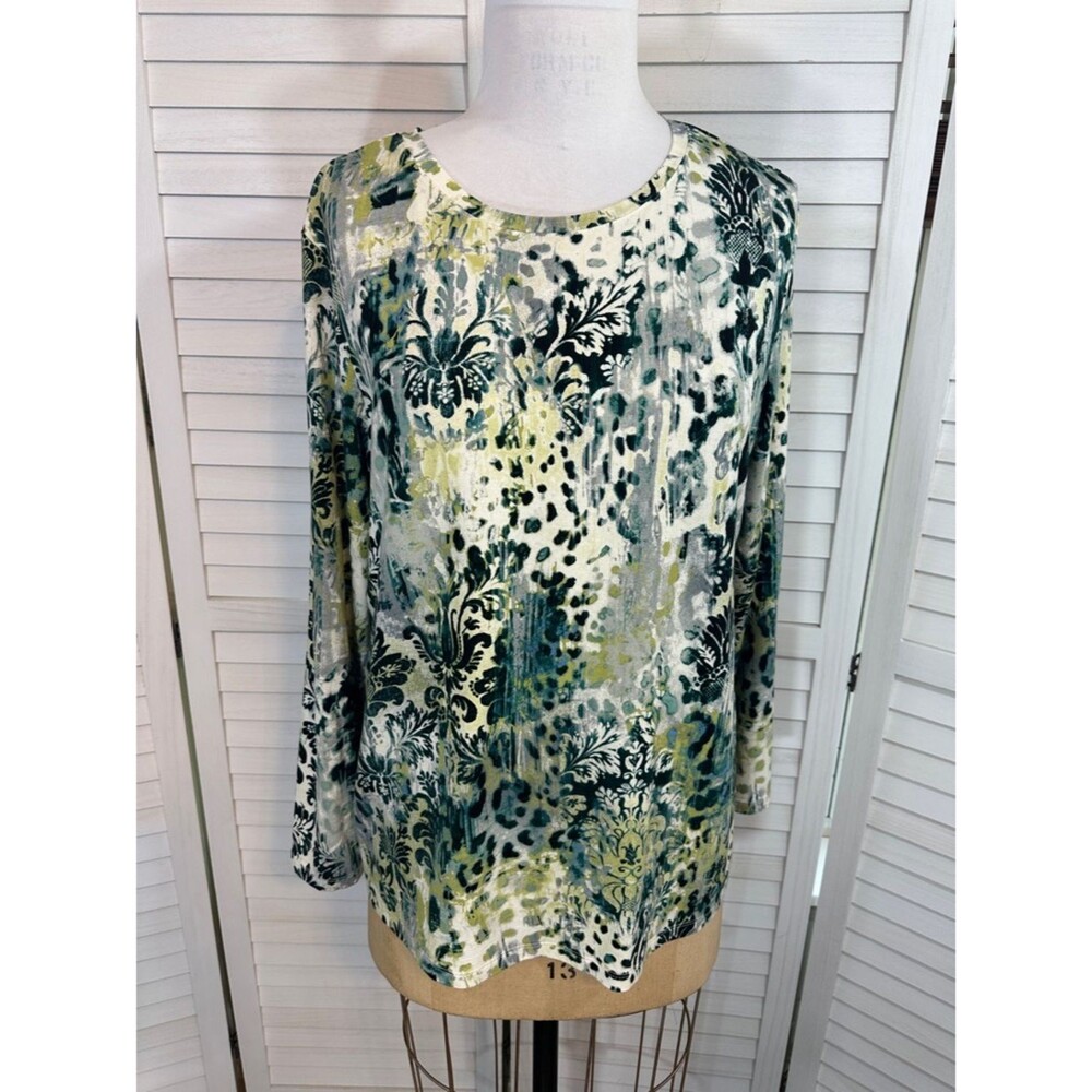Touch of Cool™ Animal Print Layering Tee Size 3 (XL) Like New - Picture 3 of 15